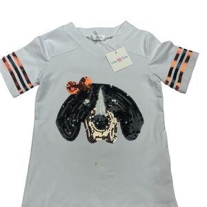 NWT Vols UTK Game Day Smokey Dog Sequin Shirt Fits like a 7